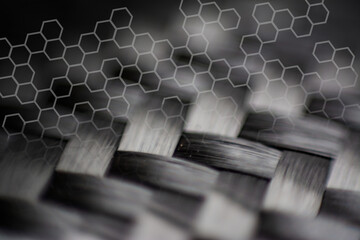 composite product carbon fiber macro zoom with hexagon line