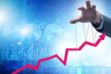 Concept of supporting economic growth in economy