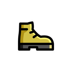 Boots Shoes Outline Icon Logo Vector Illustration.