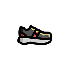 Running Shoes Outline Icon Logo Vector Illustration.