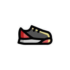 Sport Shoes Outline Icon Logo Vector Illustration.