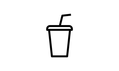 drink icon outline style black and white background perfect pixel