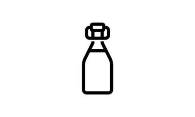 drink icon outline style black and white background perfect pixel