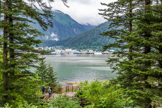 View of the port in Juneau Alaska