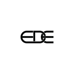ede letter original monogram logo design