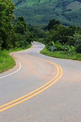 Fototapeta na wymiar curves road in countryside