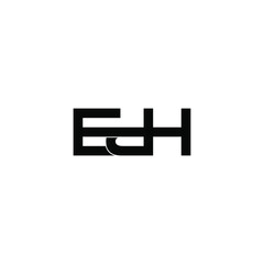 Obraz premium edh letter original monogram logo design