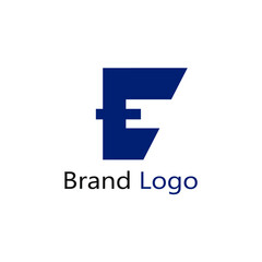abstract blue letter E logo