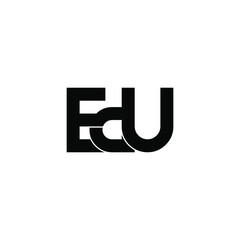 edu letter original monogram logo design