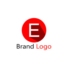 letter E logo inside a red circle