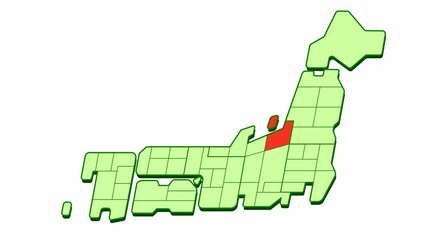 簡略した日本地図