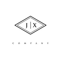 initial JX logo design vector