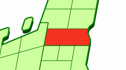 簡略した日本地図