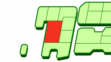 簡略した日本地図