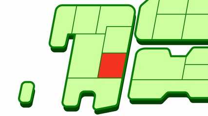 簡略した日本地図