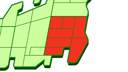 簡略した日本地図