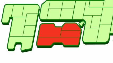 簡略した日本地図