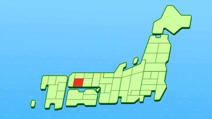 簡略した日本地図
