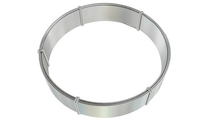 aluminum wire coil - isolated design industrial 3D rendering