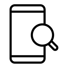 search phone find searching single isolated icon with outline style