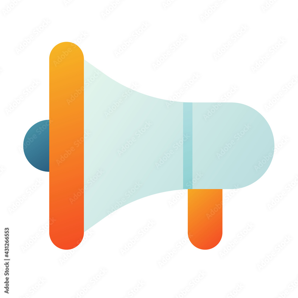 Wall mural promotion announce web internet single isolated icon with smooth style