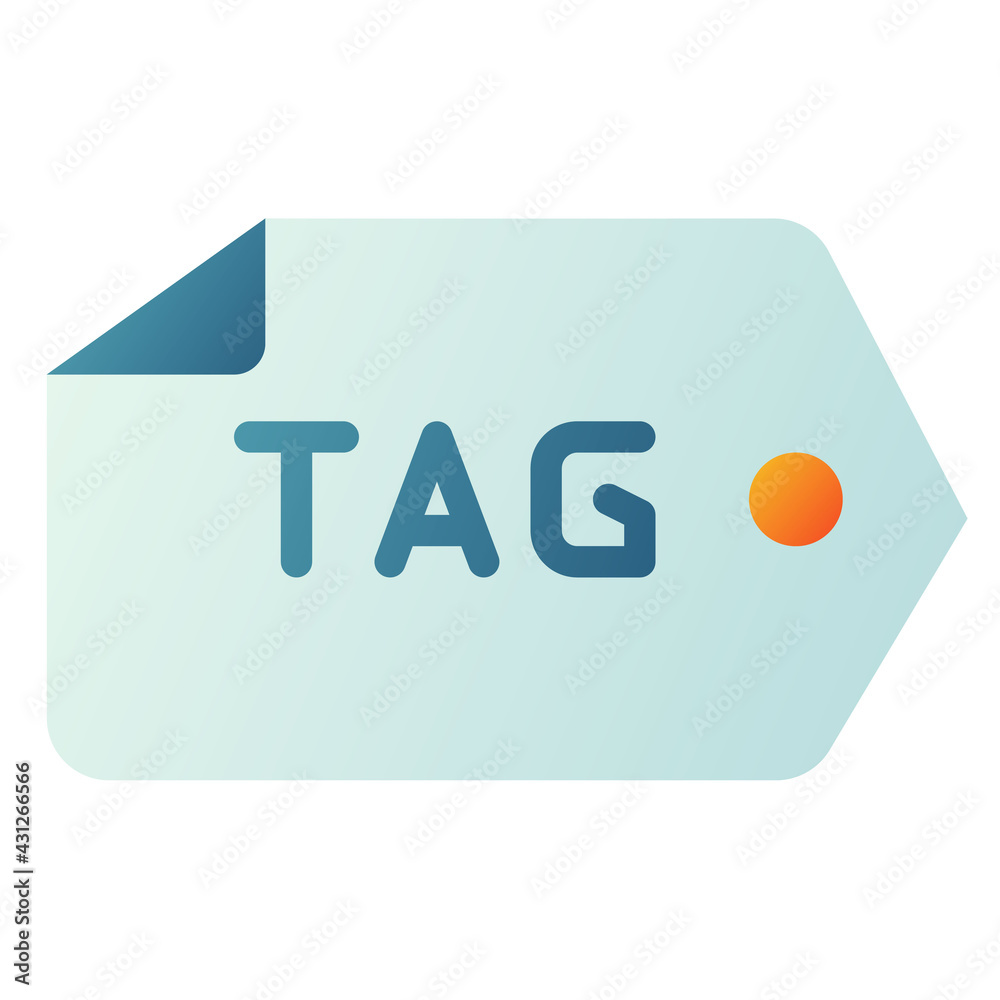 Wall mural tag tagging seo keyword single isolated icon with smooth style