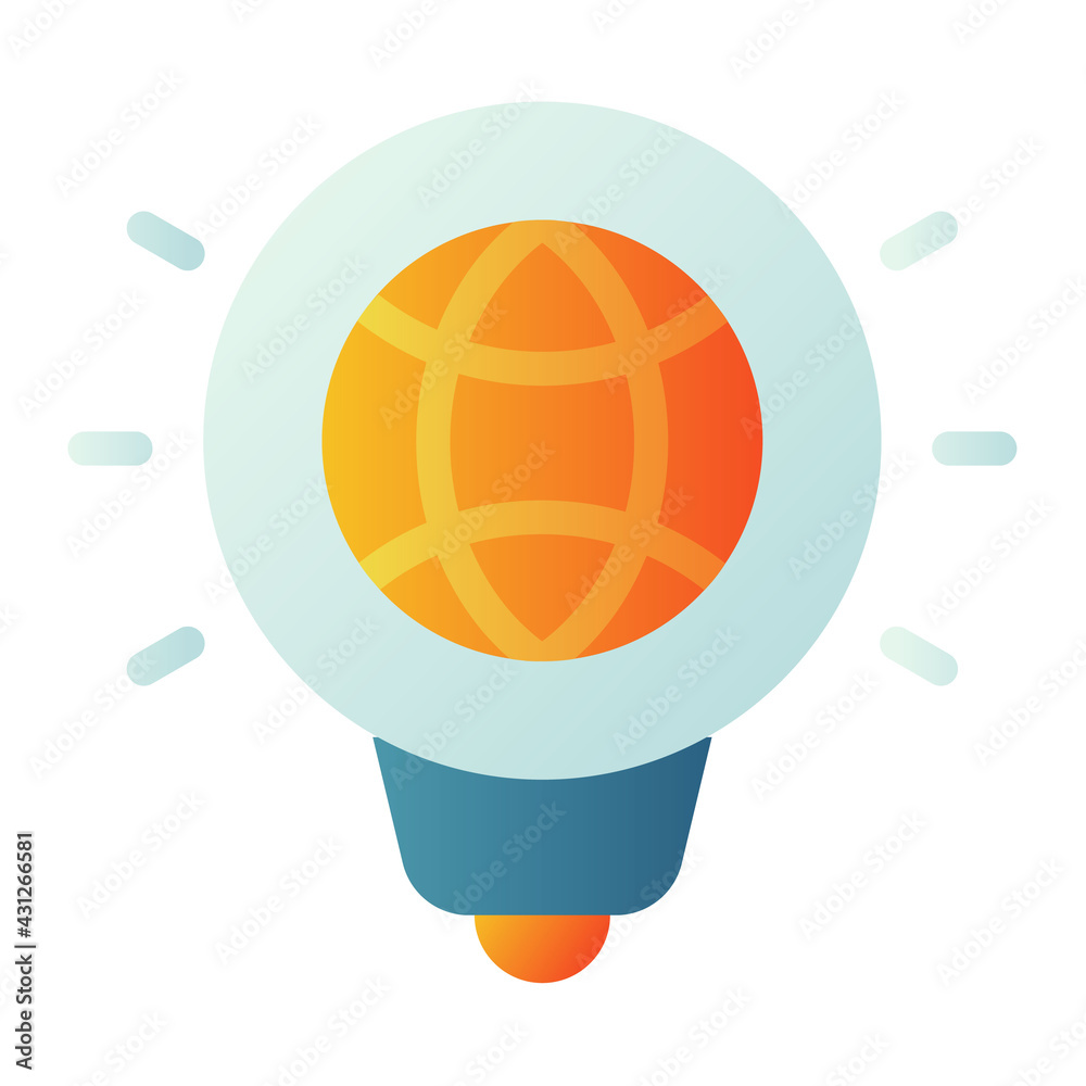 Wall mural idea creative seo optimize single isolated icon with smooth style