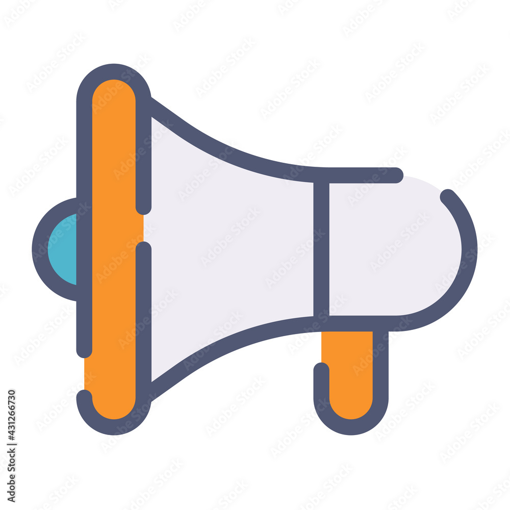 Wall mural promotion announce web internet single isolated icon with flat dash or dashed style