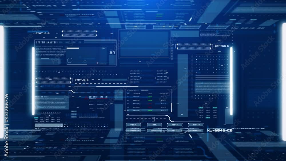 Poster HUD Digital Infographic UI Element Technology Cyber Security 4K Motion Display