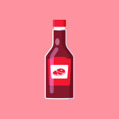 barbecue sauce vector isolated modern flat design