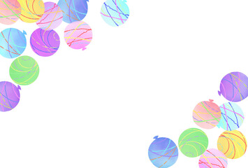 水風船のイラスト　背景