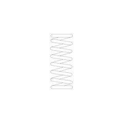 outline coil Spring icon on white background - 431269115
