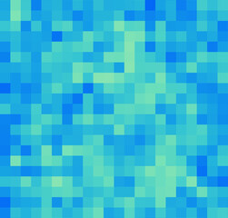 seamless pattern, bright design background, pattern, color, geometry, digital, pixels, squares, shapes, mosaic, tile, stained glass, abstract, blue, turquoise, white, sky, sea, water, ecology,surface,