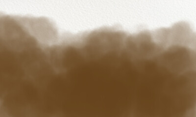 chocolate watercolor background on white canvas