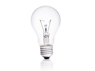 Light bulb on isolated white background