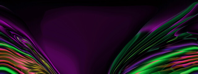 Abstract green, purple and violet background with copy-space