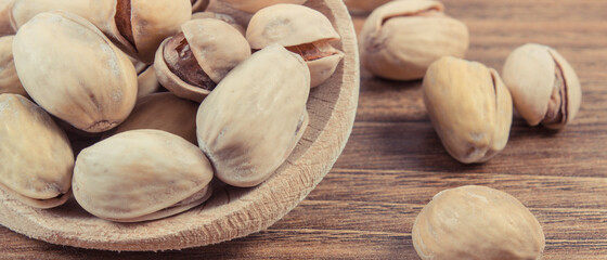 Pistachio nuts as source vitamins and minerals. Healthy eating