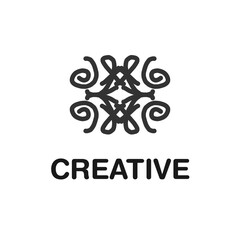 Creative Abstract Hand Drawn Logo Design Vector Art EPS10