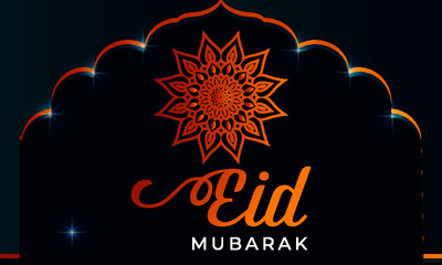 Ramadan Kareem Islamic Eid Mubarak background template with mandala