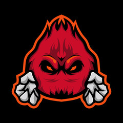 flame head illustration