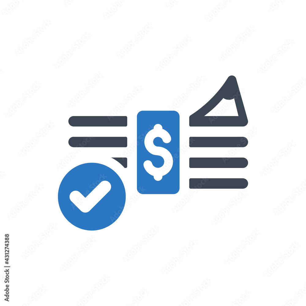 Wall mural Cash payment icon