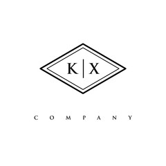 initial KX logo design vector