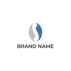 logo template combination shape and letter