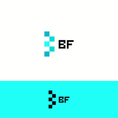 logo template combination shape and letter