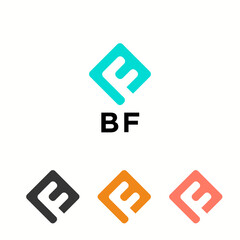 logo template combination shape and letter