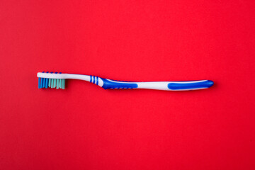 toothbrush and toothpaste close-up. dental care