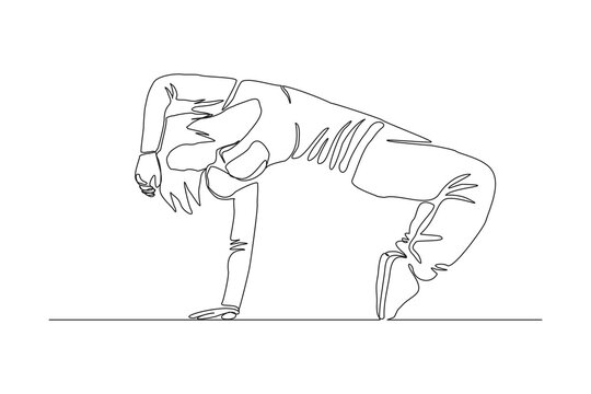 single line drawing of person doing yoga clip art preview