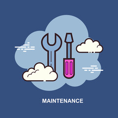 Maintenance with wrench screw driver flat concept design 