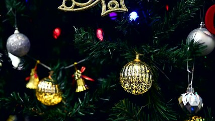 Christmas decoration at home. Xmas and New Year celebration for party on holiday.