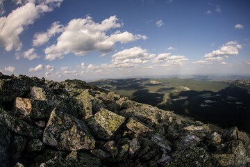 clouds over the mountains